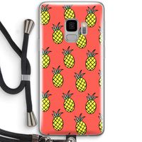 Ananas: Samsung Galaxy S9 Transparant Hoesje met koord