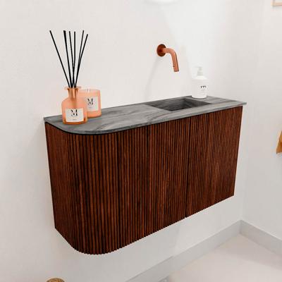 Toiletmeubel Mondiaz Joya Dlux | 71.6 cm | Meubelkleur Ruby | Faye wastafel Sombra Wasbak Rechts | Zonder kraangat(en)