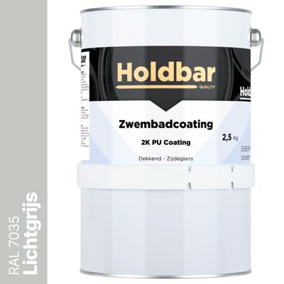 Holdbar Zwembadcoating Lichtgrijs (RAL 7035) 2,5 kg