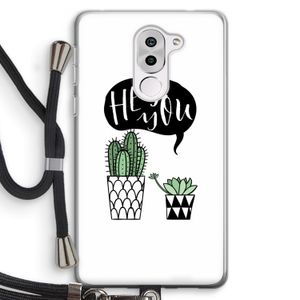 Hey you cactus: Honor 6X Transparant Hoesje met koord