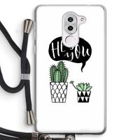 Hey you cactus: Honor 6X Transparant Hoesje met koord