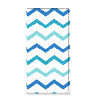 Samsung Galaxy A51 Hoesje met Magneet Zigzag Blauw