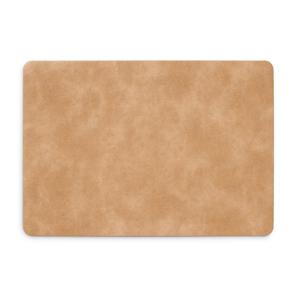 Placemats - lederlook - lichtbruin - 42 x 30 cm - tafel dekken - onderleggers