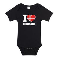 I love Denmark baby rompertje zwart Denemarken jongen/meisje - thumbnail