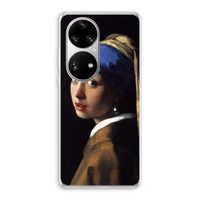 The Pearl Earring: Huawei P50 Pro Transparant Hoesje