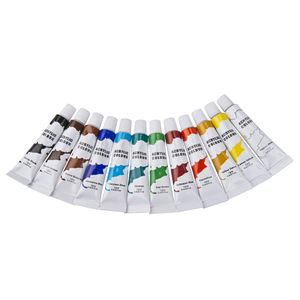 Setje acryl verf tubes - 12 kleuren met 12 ml inhoud - kinderen/volwassenen   -