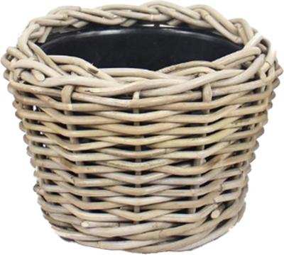 Drypot Rattan Grey d24h18 cm Split - Van der leeden