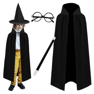 Kruzzel Tovenaar kostuum - 4 delig - kinderen - toverstaf - verkleden - halloween - carnaval