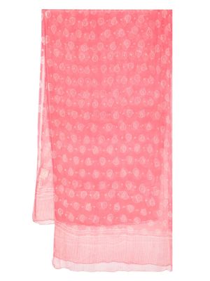 Cloe Cassandro paréo en soie à motif cachemire - Rose