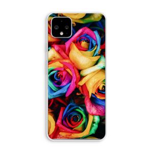 Neon bloemen: Pixel 4 XL Transparant Hoesje