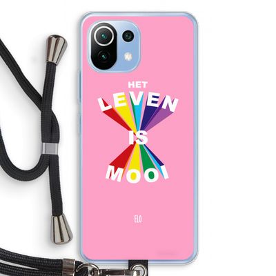 Het Leven Is Mooi: Xiaomi Mi 11 Lite Transparant Hoesje met koord