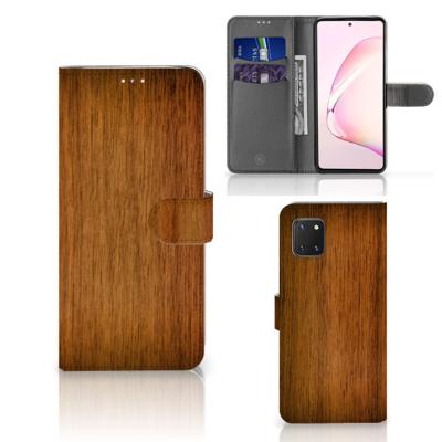 Samsung Note 10 Lite | Book Style Case | Donker Hout