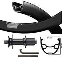 Kgs achterwiel 28 inch (622) rival zwart cassette holle as 8-10v disc