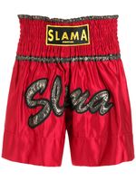 Amir Slama short à logo brodé - Rouge