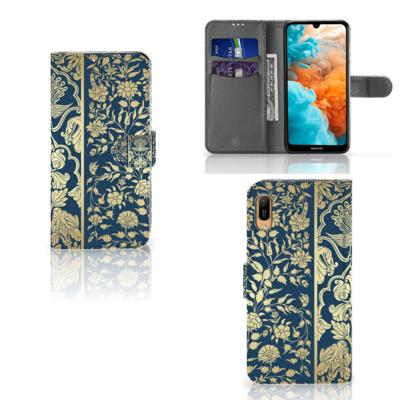 Huawei Y6 (2019) Hoesje Beige Flowers
