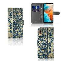 Huawei Y6 (2019) Hoesje Beige Flowers