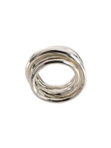 WERKSTATT:MÜNCHEN multi band hammered ring - Métallisé