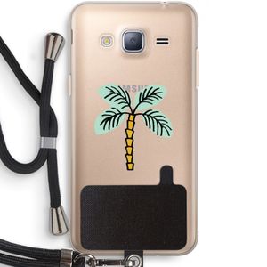 Palmboom: Samsung Galaxy J3 (2016) Transparant Hoesje met koord