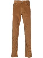 Zegna pantalon en velours côtelé à coupe droite - Marron