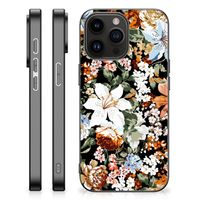 Bloemen Hoesje voor iPhone 15 Pro Max Dark Flowers - thumbnail