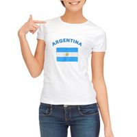 Wit dames t-shirt Argentinie XL  - - thumbnail