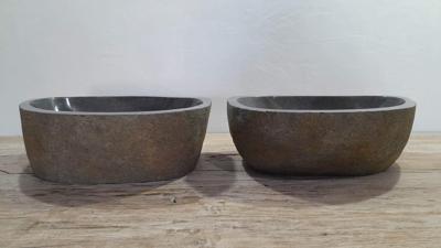Waschschale Natur Satz RM250305AB, 44x36x15 cm