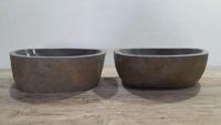 Waschschale Natur Satz RM250305AB, 44x36x15 cm