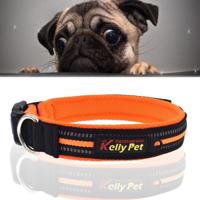 Honden Polyester reflecterende ademend huisdieren kraag tractie Lead riem maat: S 2.0 * 35 * 40 cm (oranje)