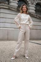 Elvira Casuals Trouser Maya Stripe E1 25-048 Broek 344 Creme Pin Stripe Elvira Casuals Trouser Maya Stripe E1 25-048 Broek 344 Creme Pin Stripe