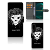 Telefoonhoesje met Naam Sony Xperia 5III Skull Hair - thumbnail