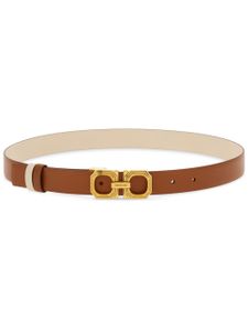 Ferragamo ceinture en cuir à boucle Gancini - Marron