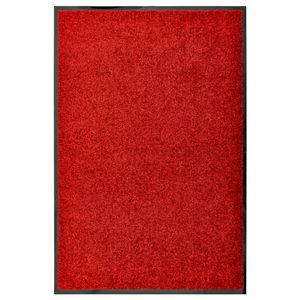 VidaXL Deurmat wasbaar 60x90 cm rood