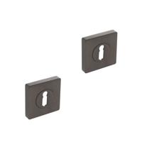 Intersteel sleutelrozetten vierkant 55x55x10mm - antraciet Intersteel sleutelrozetten vierkant 55x55x10mm - antraciet