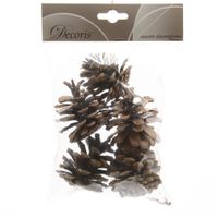 15x Bruine decoratie dennenappels 4 cm - thumbnail