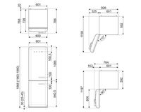 Smeg FAB32LPG5 koel-vriescombinatie Vrijstaand 331 l A+++ Groen - thumbnail