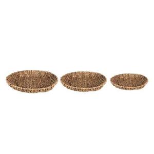 Clayre & Eef Opbergmand Set van 3 Ø 40 cm Bruin Rotan Rond Mand