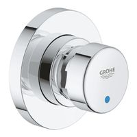 GROHE Euroeco Cosmopolitan S inbouw douchekraan zelfsluitend 1/2 blauw/rood chroom 36268000 - thumbnail