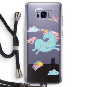 Vliegende eenhoorn: Samsung Galaxy S8 Transparant Hoesje met koord