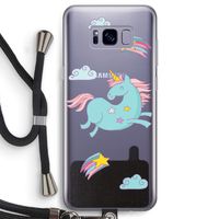 Vliegende eenhoorn: Samsung Galaxy S8 Transparant Hoesje met koord