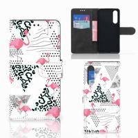 Huawei P30 | Telefoonhoesje | Met pasjeshouder | Flamingo Triangle