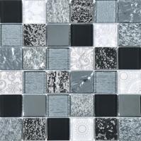 Mozaïek tegels Elementen Zwart 30x30 - Vierkant Wandtegels Glas
