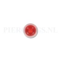 Balletje 1.6 mm acryl ufo rood 6 mm