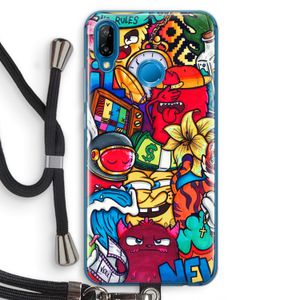 No Rules: Huawei P20 Lite Transparant Hoesje met koord