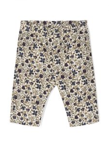 Bonpoint floral-print straight-leg trousers - Tons neutres