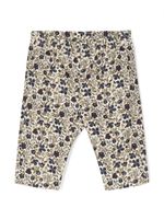 Bonpoint floral-print straight-leg trousers - Tons neutres