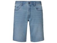 LIVERGY Heren sweatdenim bermuda (52, Lichtblauw)