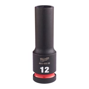 Milwaukee Accessoires SHOCKWAVE Krachtdop 1/2" lang 12 mm | 1 stuk - 4932480330