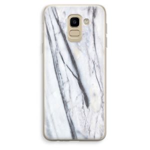 Gestreepte marmer: Samsung Galaxy J6 (2018) Transparant Hoesje