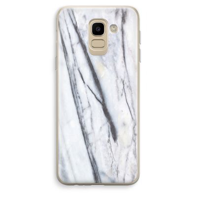 Gestreepte marmer: Samsung Galaxy J6 (2018) Transparant Hoesje