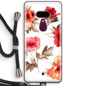 Roosjes: HTC U12+ Transparant Hoesje met koord